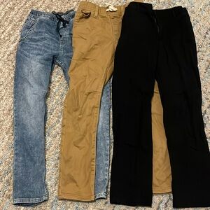 Boys “not sweatpants” dress pants, different brands and a mix of 8/10